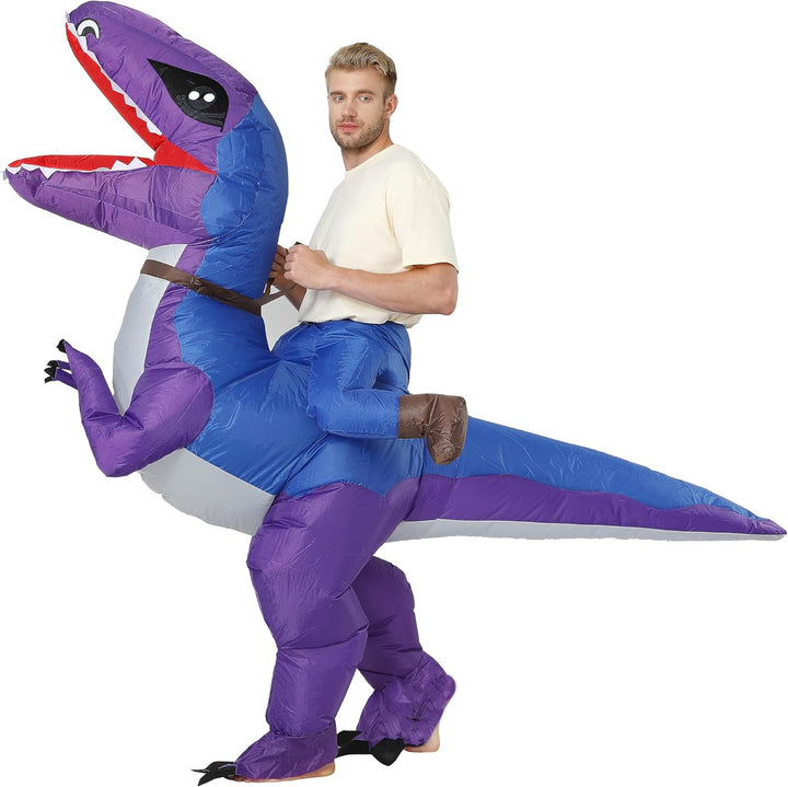 FXICH Aufblasbare Dinosaurier-Kostüme für Erwachsene, aufblasbares T-Rex-Kostüm, aufblasbarer Dinosa