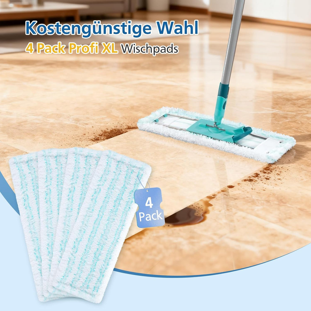 4pcs Ersatz-Wischbezüge für Leifheit Profi XL Micro Duo/Profi XL Cotton Plus , Ersatzbezug für Leifh