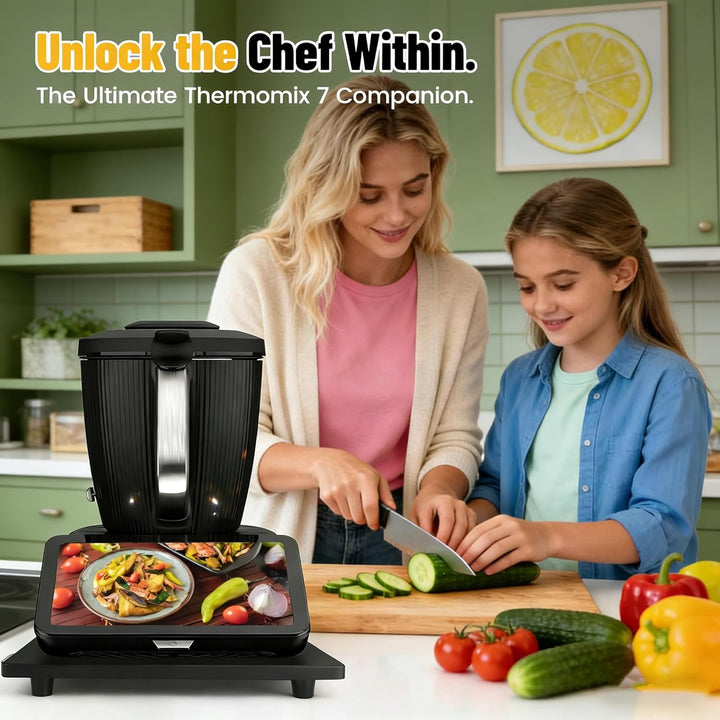 Gleitbrett für Thermomix TM7, mit Gummifüssen &amp; Rollen, Praktisches Zubehör für Thermomix TM7, Leich