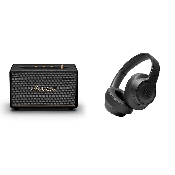 Marshall Acton III Bluetooth-Lautsprecher, Kabellos – Schwarz & JBL Tune 760 NC – Bluetooth Over-Ear