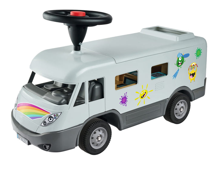 BIG-Camper – Rutsch- und Spielauto - Spielzeug-Wohnmobil mit Flüsterrädern zum Fahren und Spielen fü