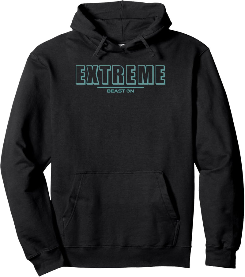 Extreme blaue Schrift Bodybuilding Training Fitness Gym Pullover Hoodie