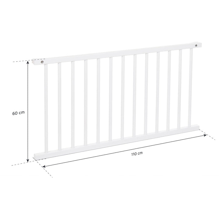 babybay Verschlussgitter für Kinderbettnutzung passend für Modell Boxspring XXL, weiss lackiert Weis