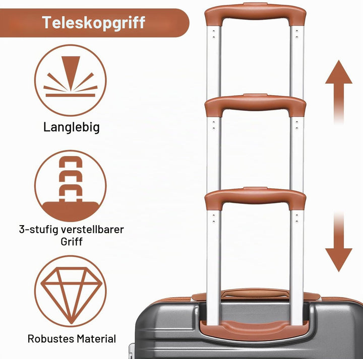 British Traveller Handgepäck Koffer Gross Reisekoffer Gross Hartschalenkoffer 74.5 * 49 * 30.5cm mit