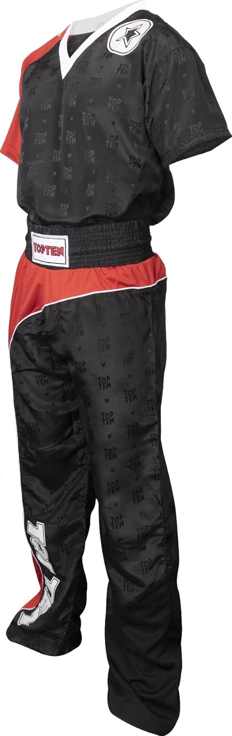TopTen Kickboxuniform „Bow“ Schwarz - Rot - Weiss XXL, Schwarz - Rot - Weiss XXL