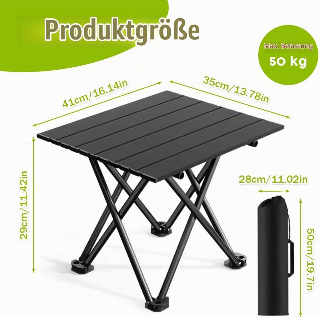 Tragbar Klapptisch, Tragbarer Picknicktisch Faltbar mit Tragetasche, Ultraleichter Campingtisch Klap