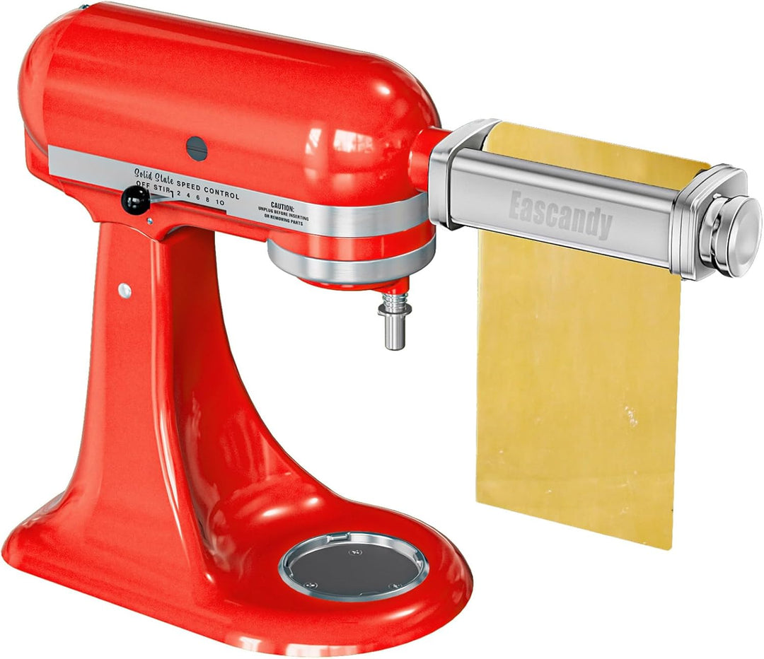 Nudelrollenaufsatz für KitchenAid, Edelstahl Nudelrollenaufsatz für KitchenAid Standmixer, 8 Gänge E