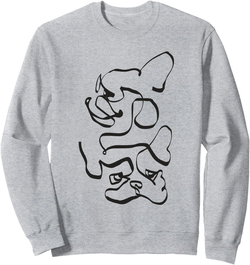 Abstract line frenchie Sweatshirt