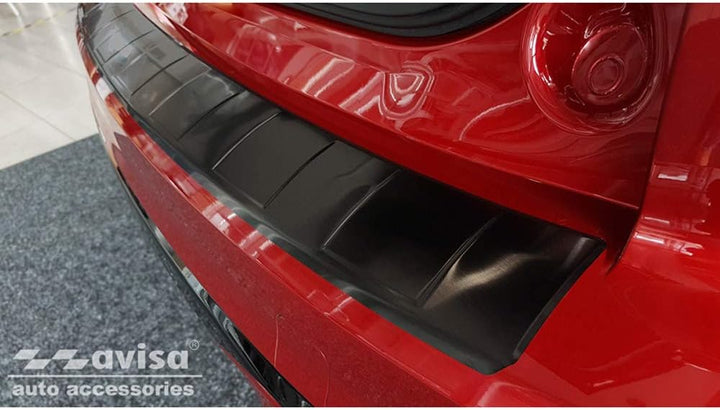 Avisa Schwarz Edelstahl Heckstossstangenschutz kompatibel mit Ford Kuga III ST-Line/Vignale/Hybrid S