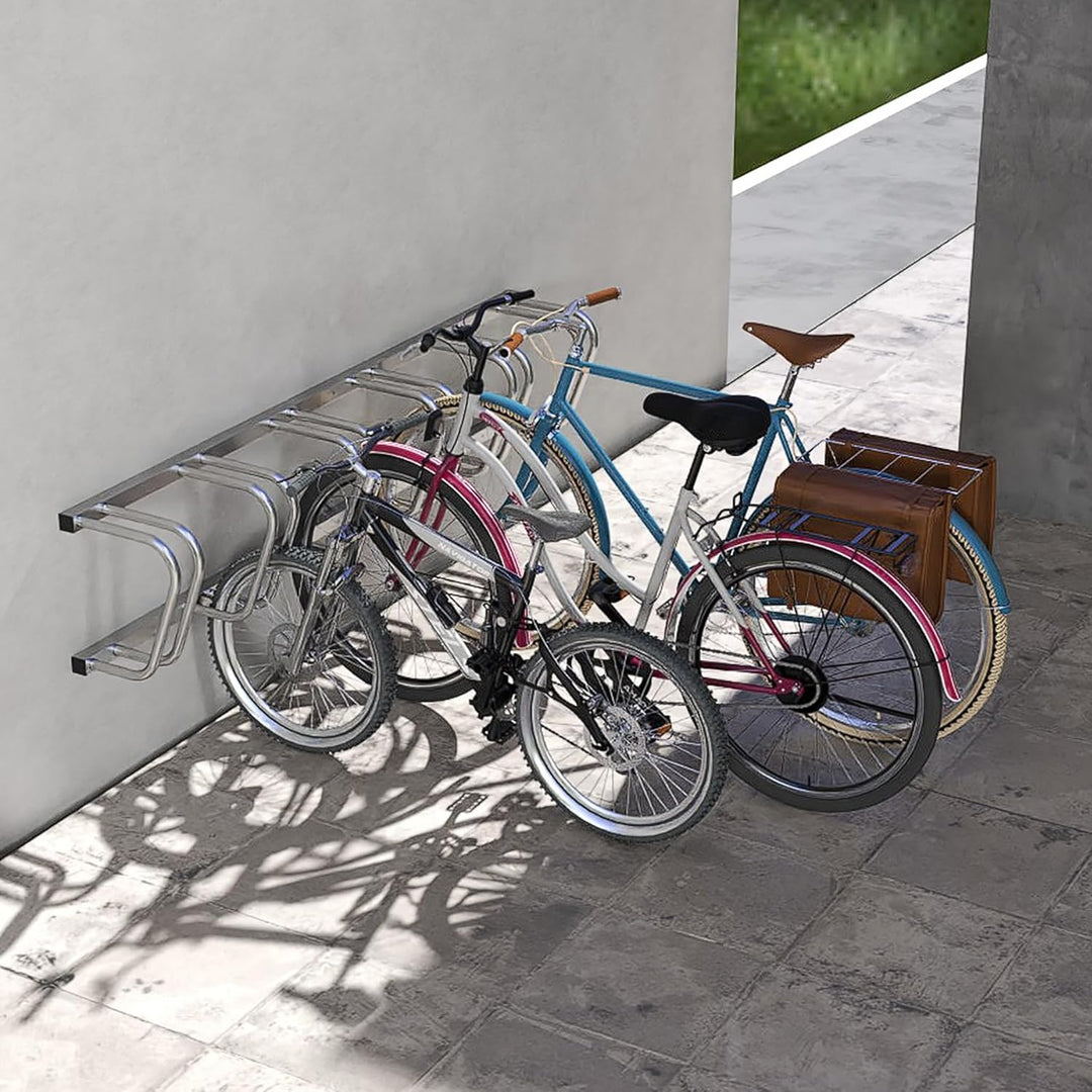 Fahrradständer für 6 Fahrräder Fahrradhalter Aufstellständer Boden und Wand Montage 37cm Radabstand