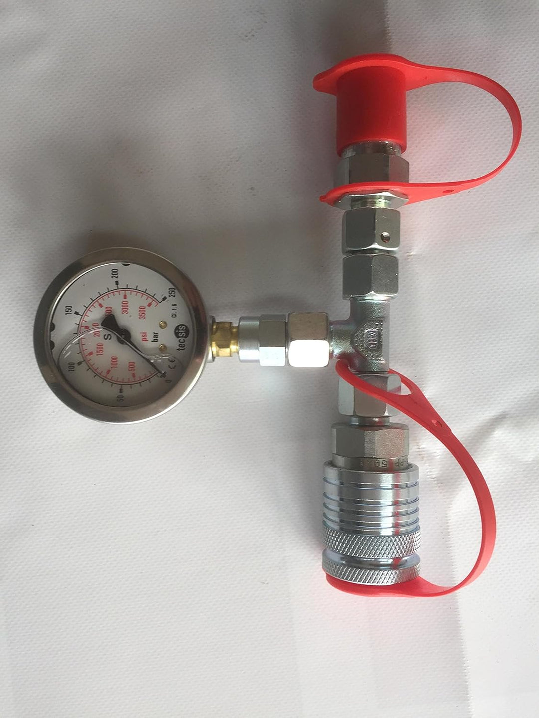 Manometer 250bar mit Stecker und Muffe