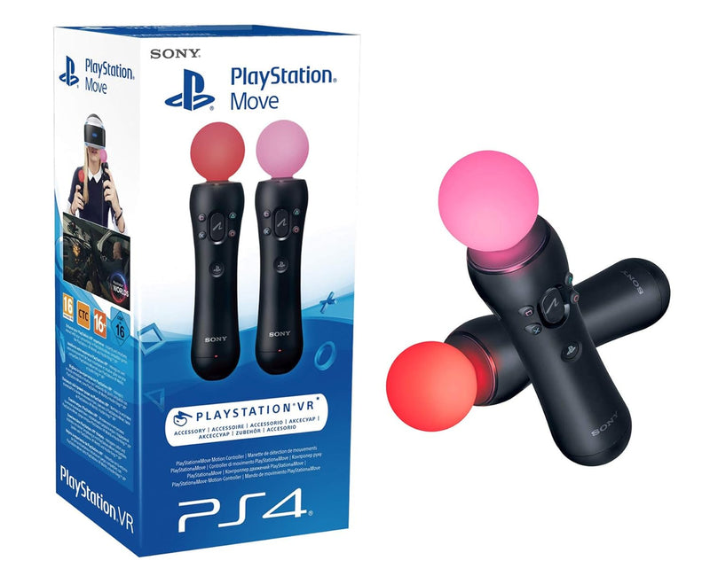 Play Station Sony Move Motion Controllers PS4 - Two Pack