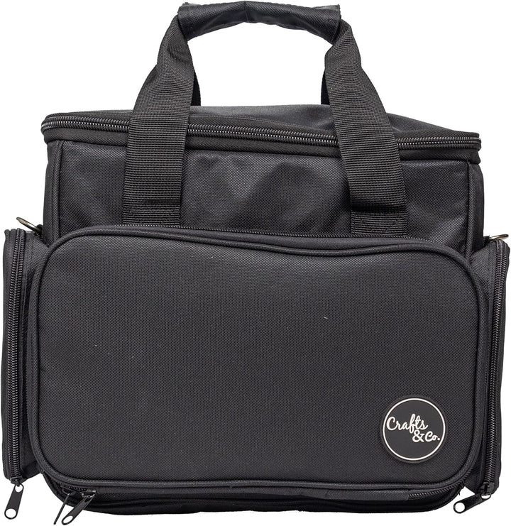 Crafts&Co® Nähmaschine & Tasche Combideal | Mini-Nähmaschine für Anfänger mit 12 Stichen | Nähmaschi