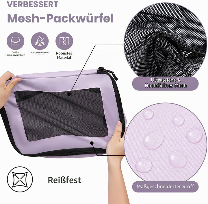 Packing Cubes for Suitcase 10 Set, Leichtgewichtige Gepäck Packing Organizer Packing Cubes für Reise