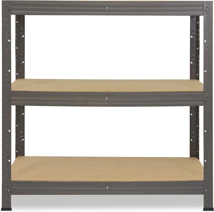 shelfplaza® 90x100x30cm Profi Schwerlastregal grau/Metallregal mit 3 Böden à 200kg Tragkraft/Kellerr