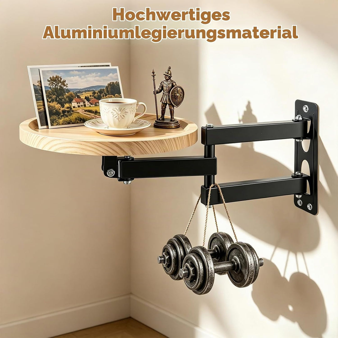 Runder Klapptisch Wand, Klappbar Wandtisch 30cm Kleine Wandmontierter Ausziehbar Rund Tisch Wandtisc