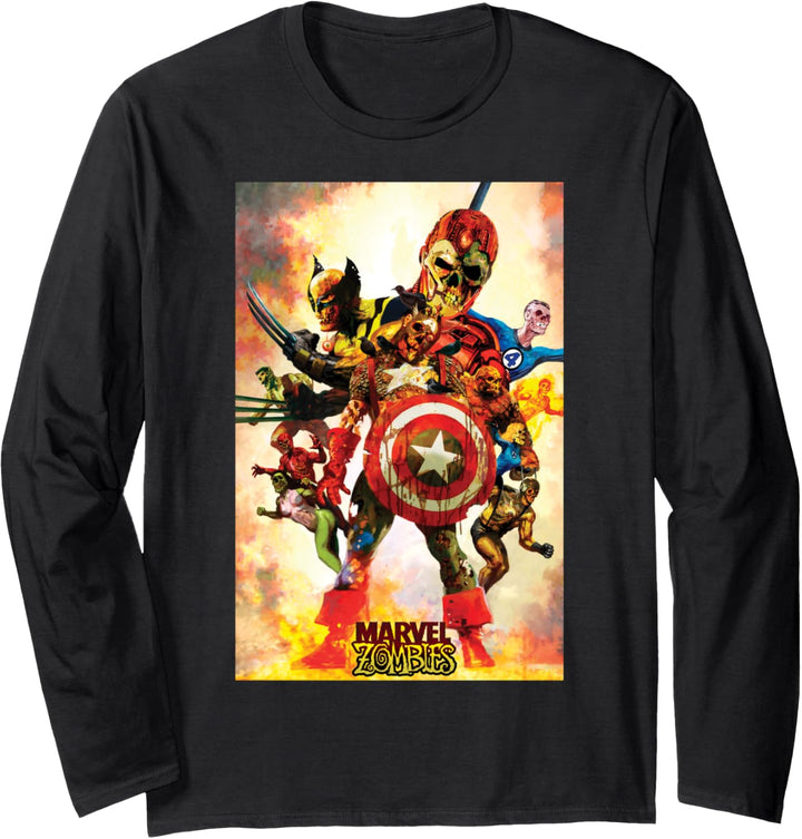 Marvel Zombies Group Shot Poster Langarmshirt