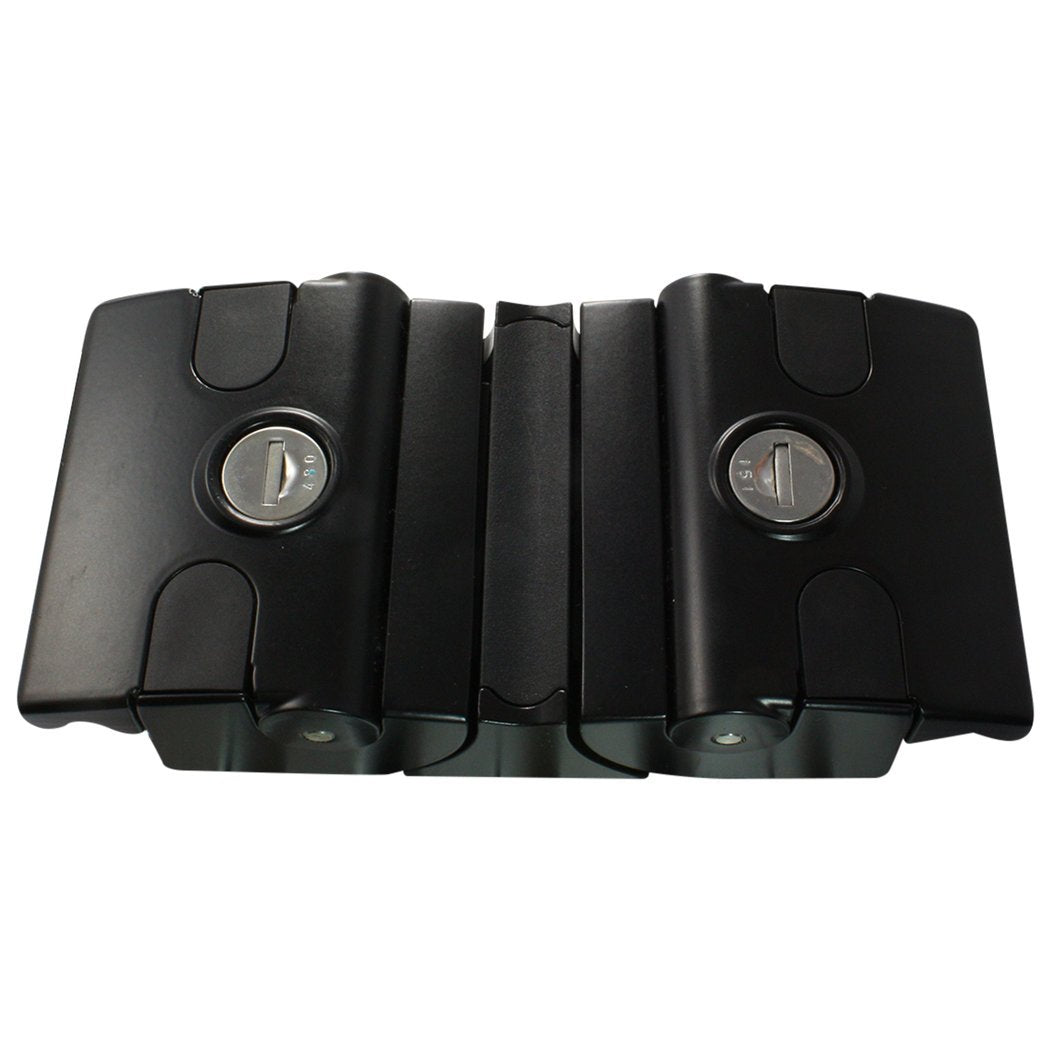 Fallenverschluss, Fallenschloss - TWIN gleichschliessend Aluminium schwarz pulverbeschichtet
