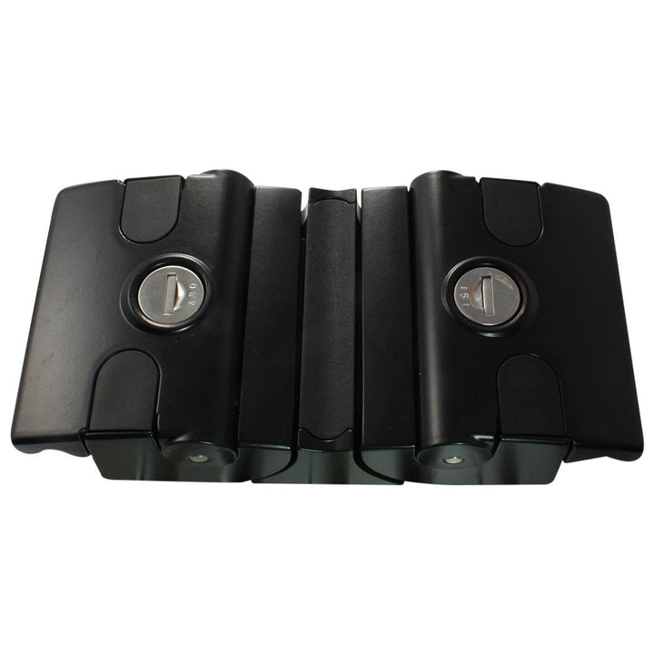 Fallenverschluss, Fallenschloss - TWIN gleichschliessend Aluminium schwarz pulverbeschichtet