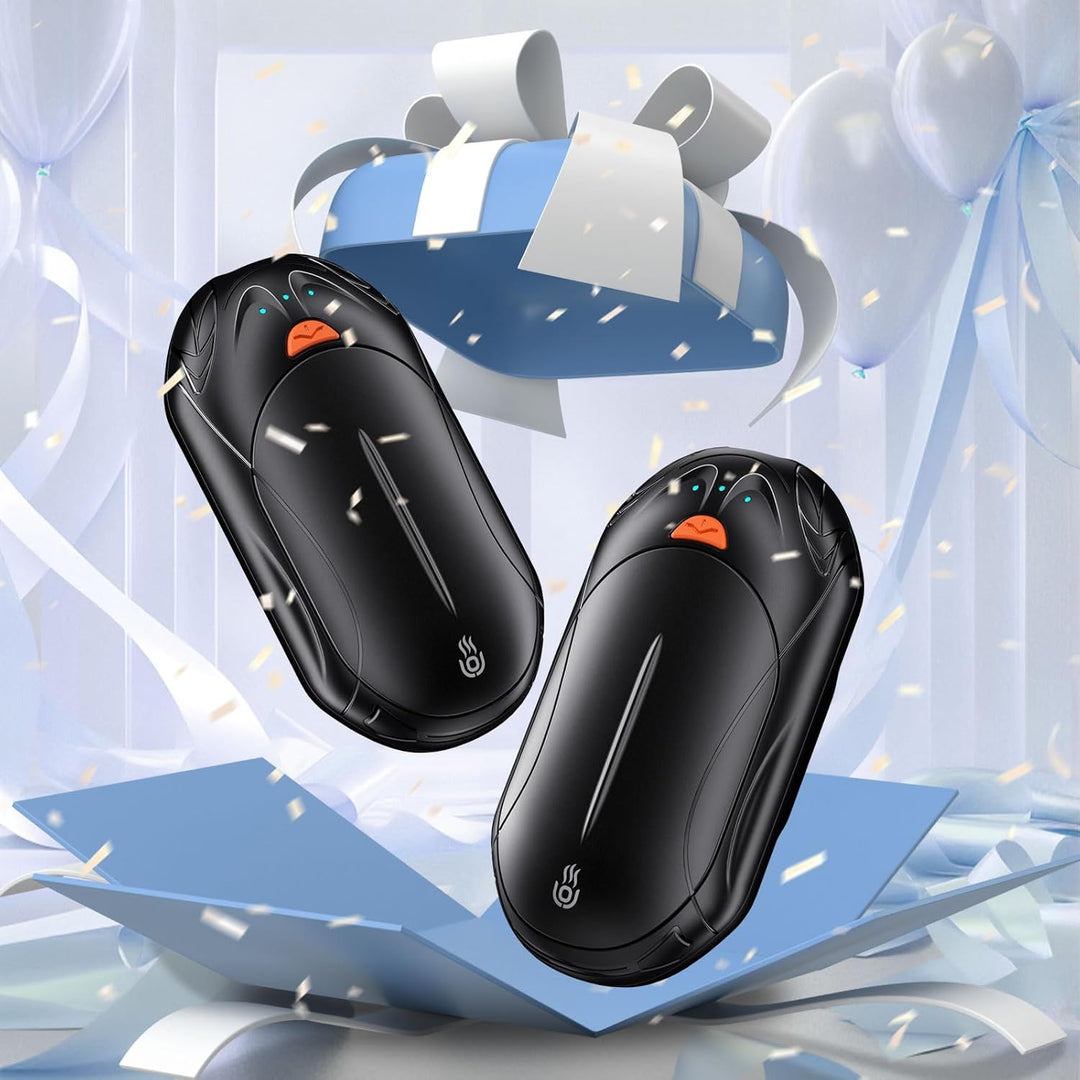 Handwärmer Elektrisch 2 Pack, OUTJUT Handwärmer Wiederaufladbar 6000mAh Tragbare Taschenwärmer USB H