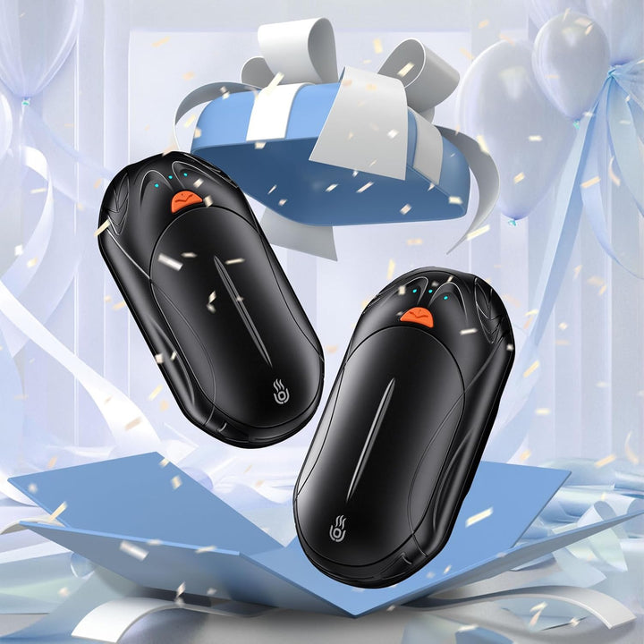 Handwärmer Elektrisch 2 Pack, OUTJUT Handwärmer Wiederaufladbar 6000mAh Tragbare Taschenwärmer USB H