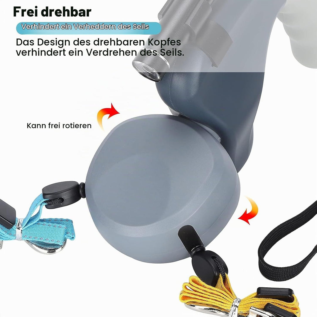 Pssopp Einziehbare Hundeleine Doppelte Hundeleine Einziehbare Hundeleine Hundeleine für Spaziergänge