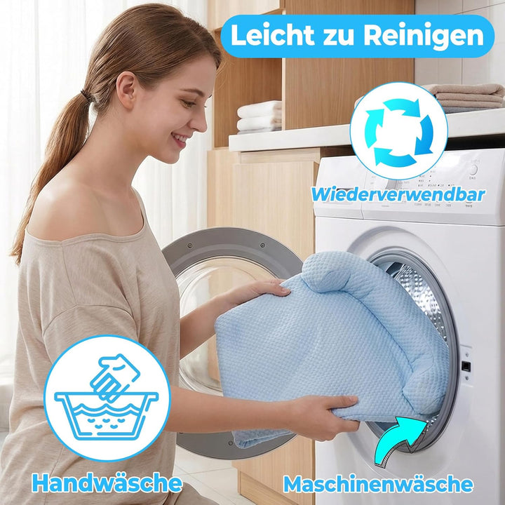Kühlmatte Hund Gross Selbstkühlend Waschbar (80 * 60Blau) | Sommer Tragbares Kühldecke Hund Rutschfe