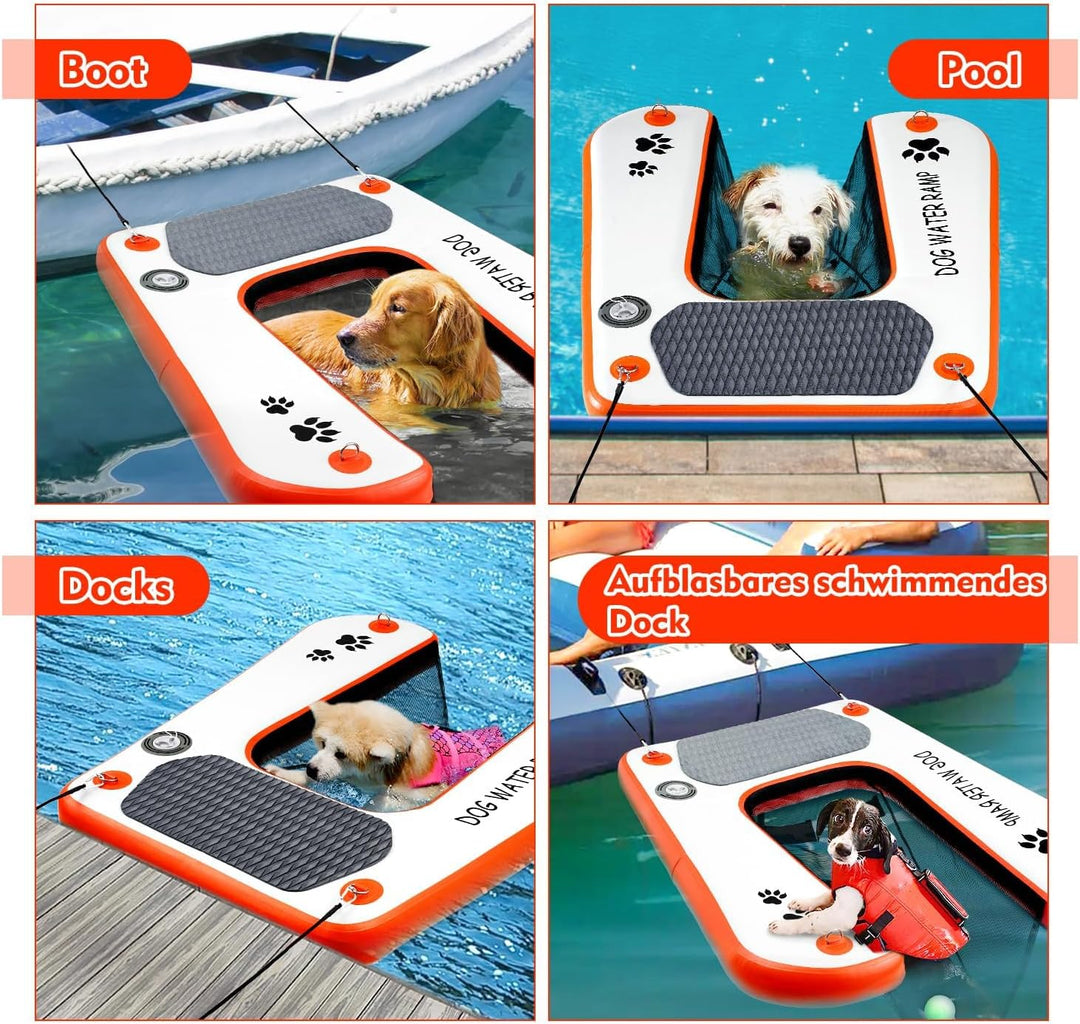 Hundewasserrampe Extra Breite Wasserrampe Pool Leiter, Float Welpen Planke für Pool, Dock & Boot, Ha