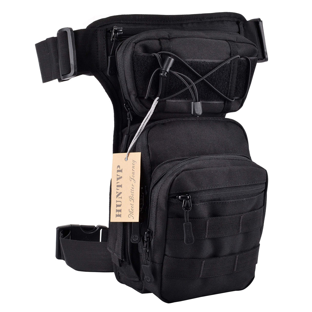 Huntvp Militär Beintasche Motorrad Taktische Oberschenkeltasche MOLLE Hüfttasche Herren Tactical Leg