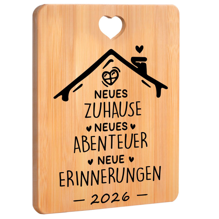 Einzugsgeschenke Haus, Geschenk zum Einzug - Bambus Schneidebrett, Einzugsgeschenke Wohnung, Geschen