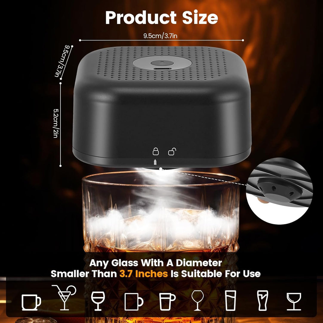 Elektrischer Whiskey Smoker Set, USB-C wiederaufladbar Whisky Smoker Set, altmodisches Whiskey Räuch