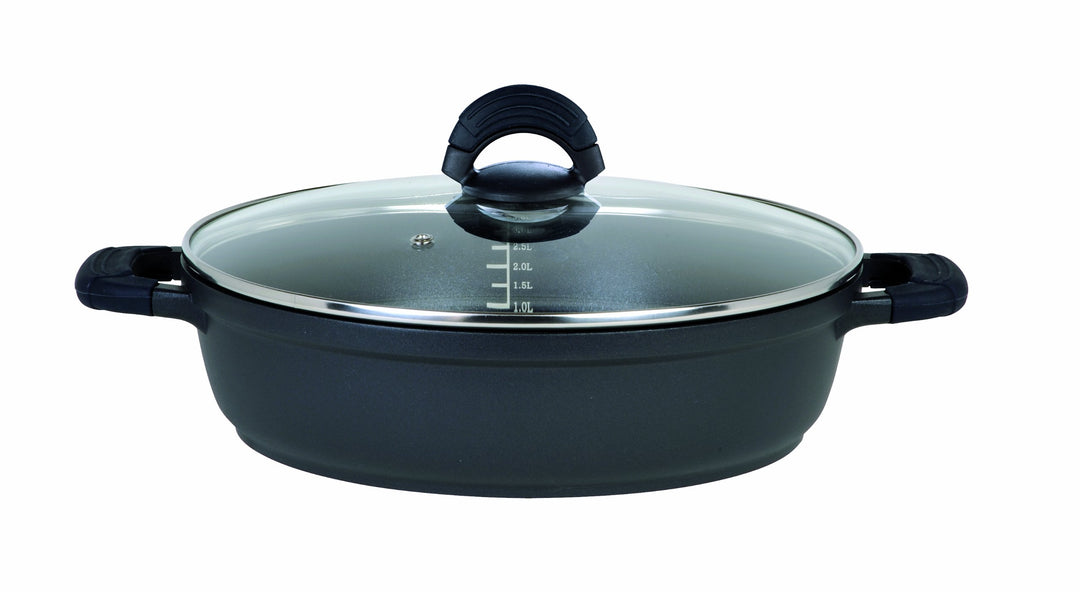 GSW 458108 SilcoGUSS noir Schmorbräter - 24cm 24 cm, 24 cm