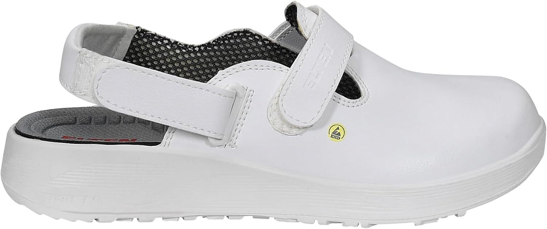 ELTEN Clog Michel White ESD OB, Herren, Textil, leicht, klassisch, Weiss, Grösse: 44 44 EU, 44 EU
