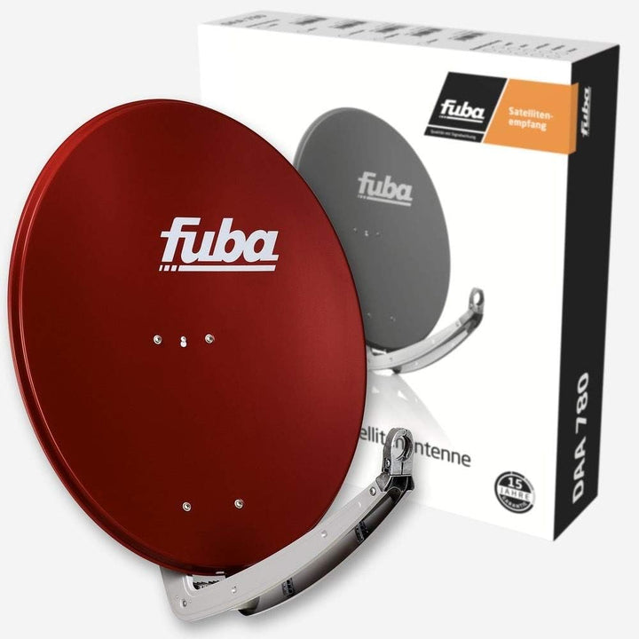 Fuba DAA 780 R Aluminium-Satelliten-Parabolantenne (38,50 dB, Grosse 78 cm) rot ziegelrot 78 cm, zie