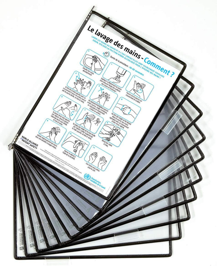 Tarifold Wandelement Technic mit 10 Sterifold Sichttafeln/414507 A4 schwarz