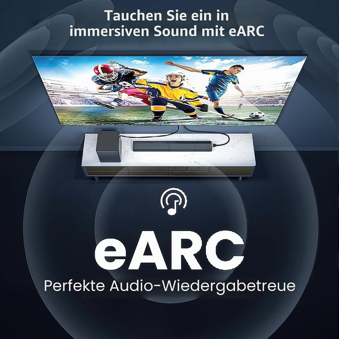 Lang HDMI Kabel 2M,16K HDMI 2.2 Kabel 96Gbps Ultra High Speed 16K@60Hz,8K@240Hz,4K@480Hz,eARC,HDR10+