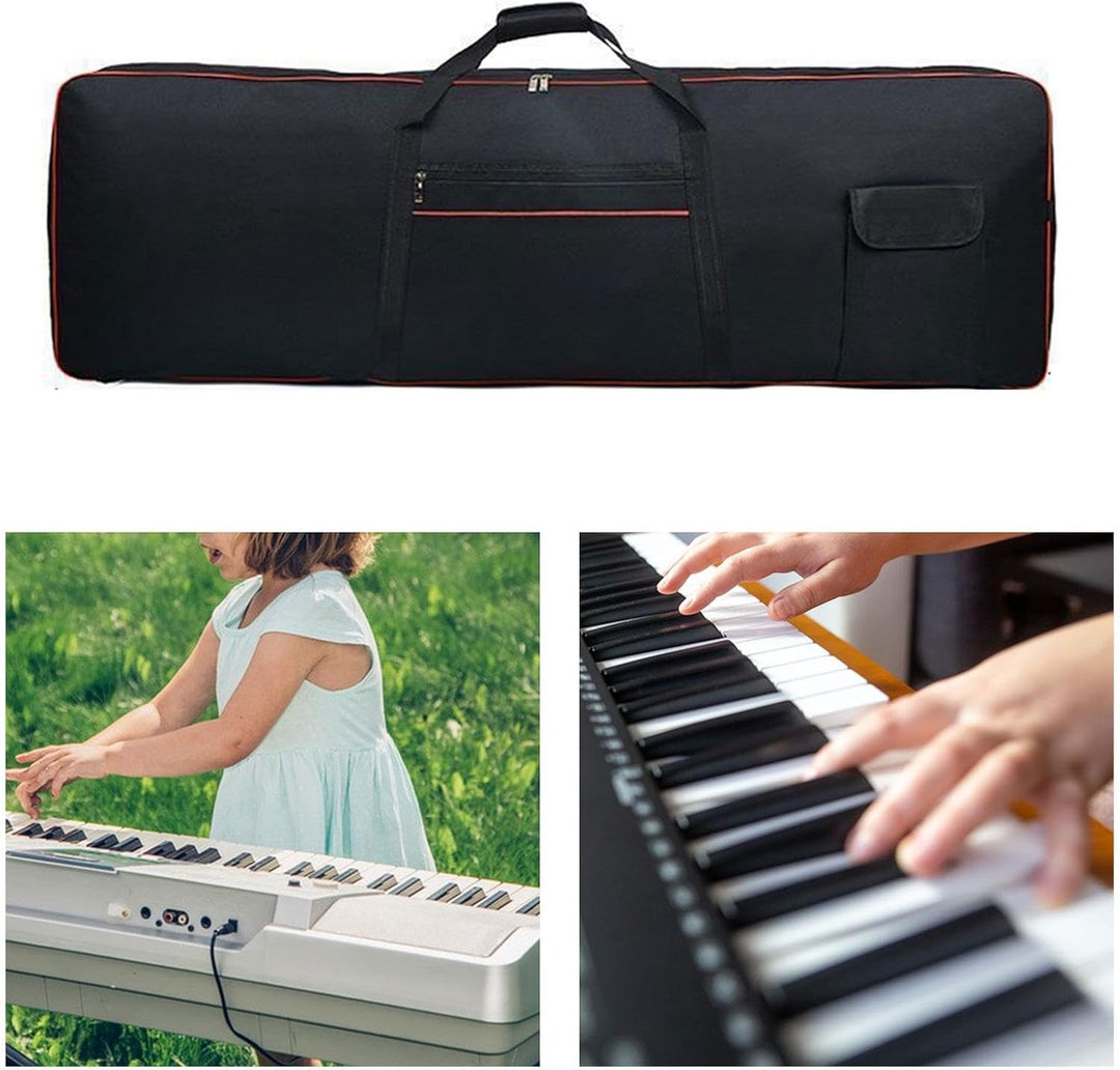 Wasserdichter Koffer für 88-Tasten-Keyboards, 136 x 33 x 17 cm, mit Tasche, tragbare Gigbag für elek