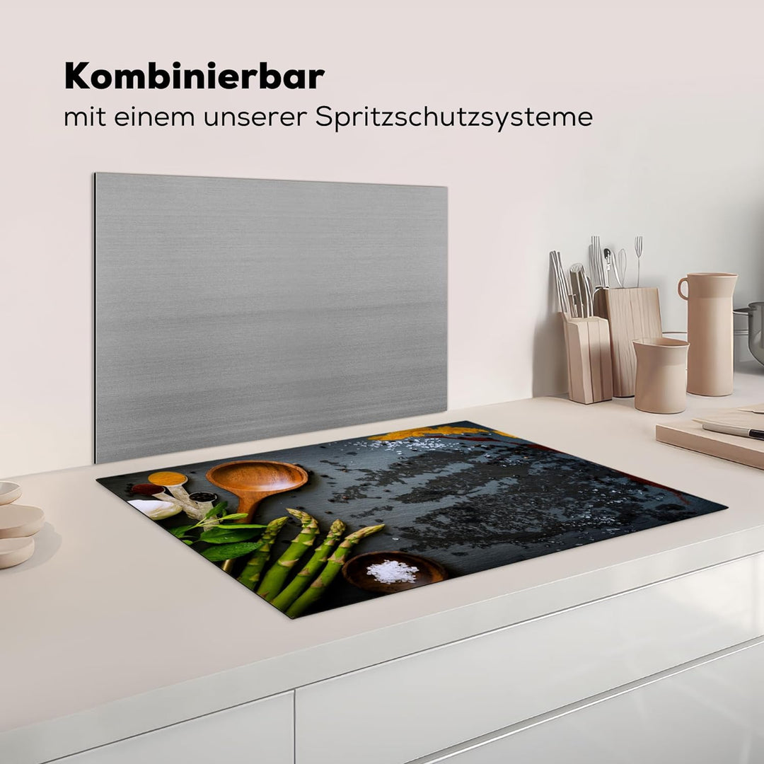 MuchoWow Herdabdeckplatte Ceranfeld Spritzschutz Küche Induktionsherd Abdeckung Induktionskochfeld C