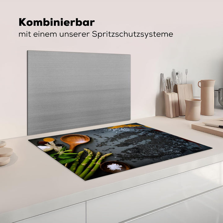 MuchoWow Herdabdeckplatte Ceranfeld Spritzschutz Küche Induktionsherd Abdeckung Induktionskochfeld C