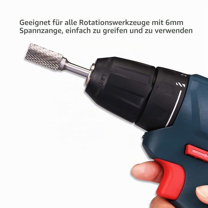 Wolframstahl Fräser, SPTA 5-Teilig Frässtifte 6mm Schaft Bit zum Holz Metall Marmor schnitzen, schle