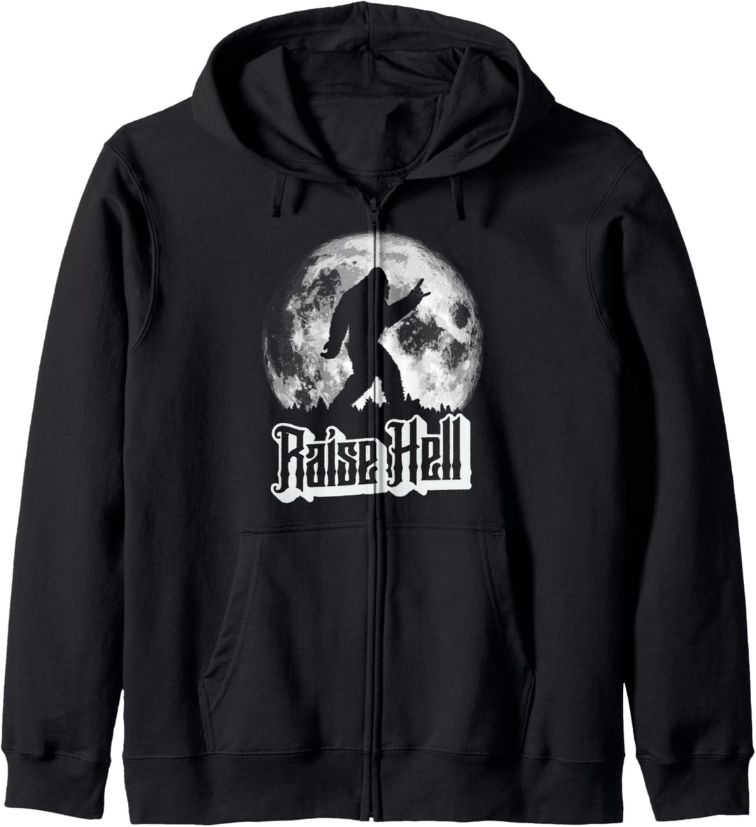Raise Hell! Rock n' Roll Bigfoot Dude & Moon Kapuzenjacke