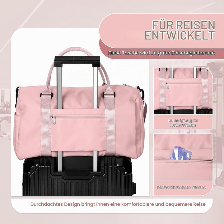 Sport Duffel Bag Damen Herren Sporttasche mit Schuhfach &amp; Nassfach Reisetasche Handgepäck Tasche Spo