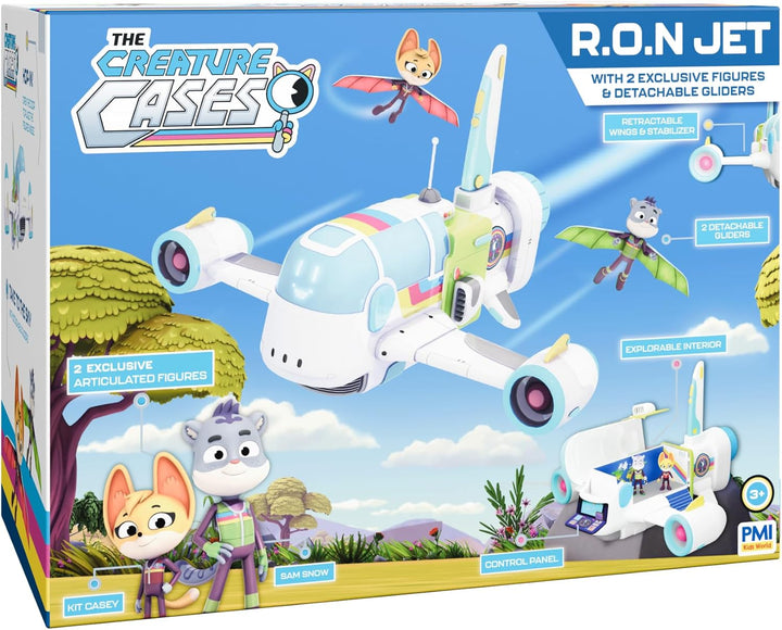 BANDAI - Wilde Ermittlungen – R.O.N Jet Box – Flugzeug mit 2 exklusiven Figuren und abnehmbaren Sege