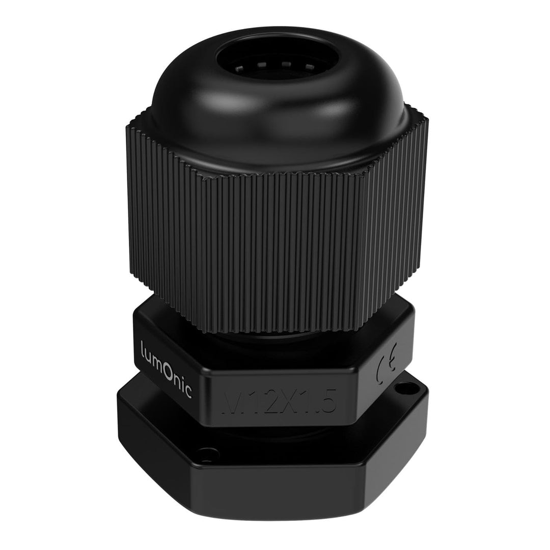 Lumonic 200x Kabelverschraubung M12 IP67 metrisch d3-6,5mm I Kabeldurchführung wasserdicht in schwar