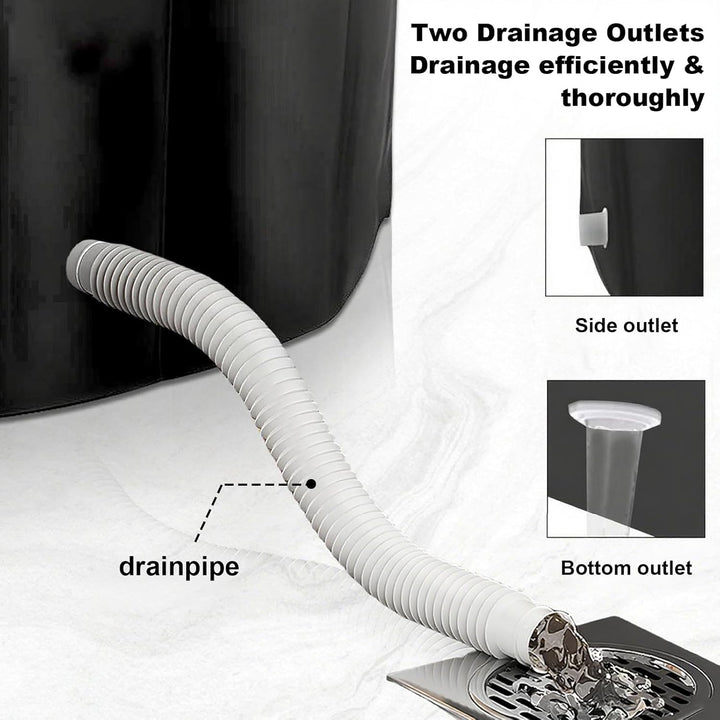 YYW Tragbare faltbare Eisbadewanne, grosse tragbare Badewanne für Zuhause, Outdoor, Fitnessstudios,