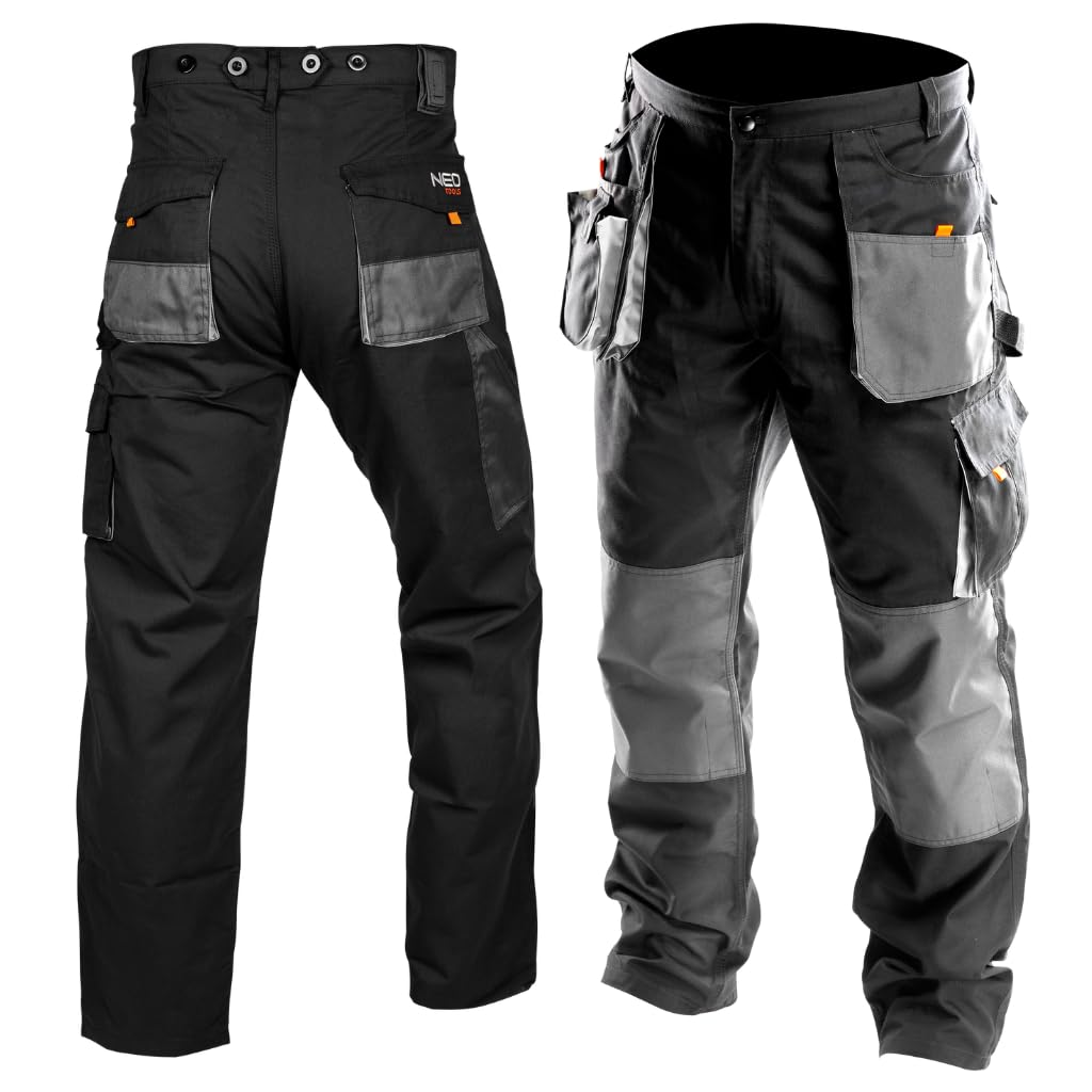 NEO TOOLS Profi Arbeitshose Multifunktion Bundhose, Sicherheitshose, Oxford-Stoffverstärkungen, vers