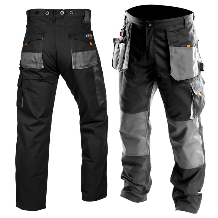 NEO TOOLS Profi Arbeitshose Multifunktion Bundhose, Sicherheitshose, Oxford-Stoffverstärkungen, vers