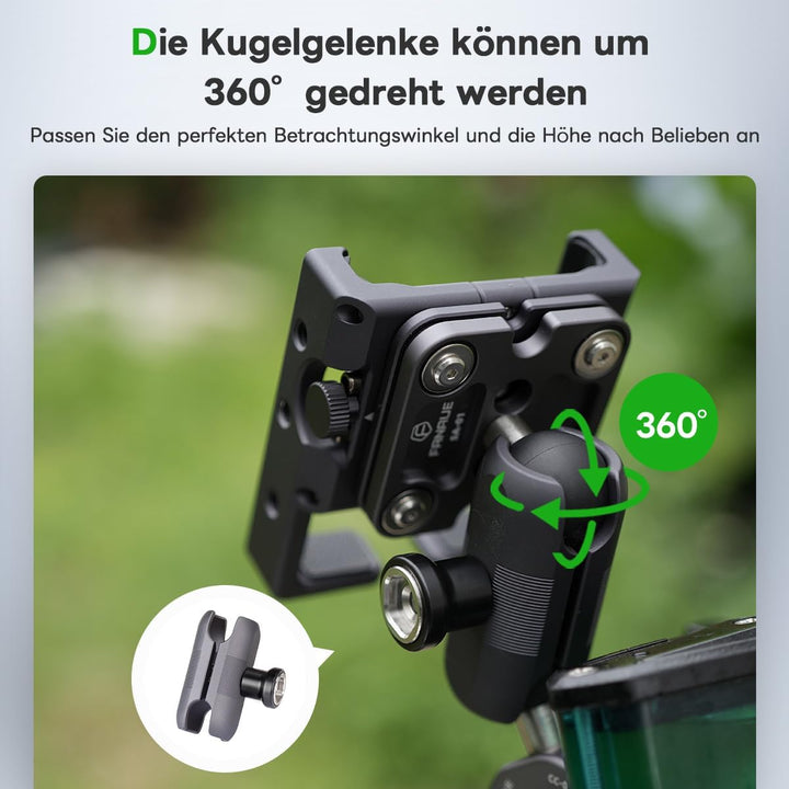 FANAUE Doppelbuchsenarm Kompatibel mit RAM Mounts 1" Ball und Motorrad Fahrrad Telefonhalter, passt
