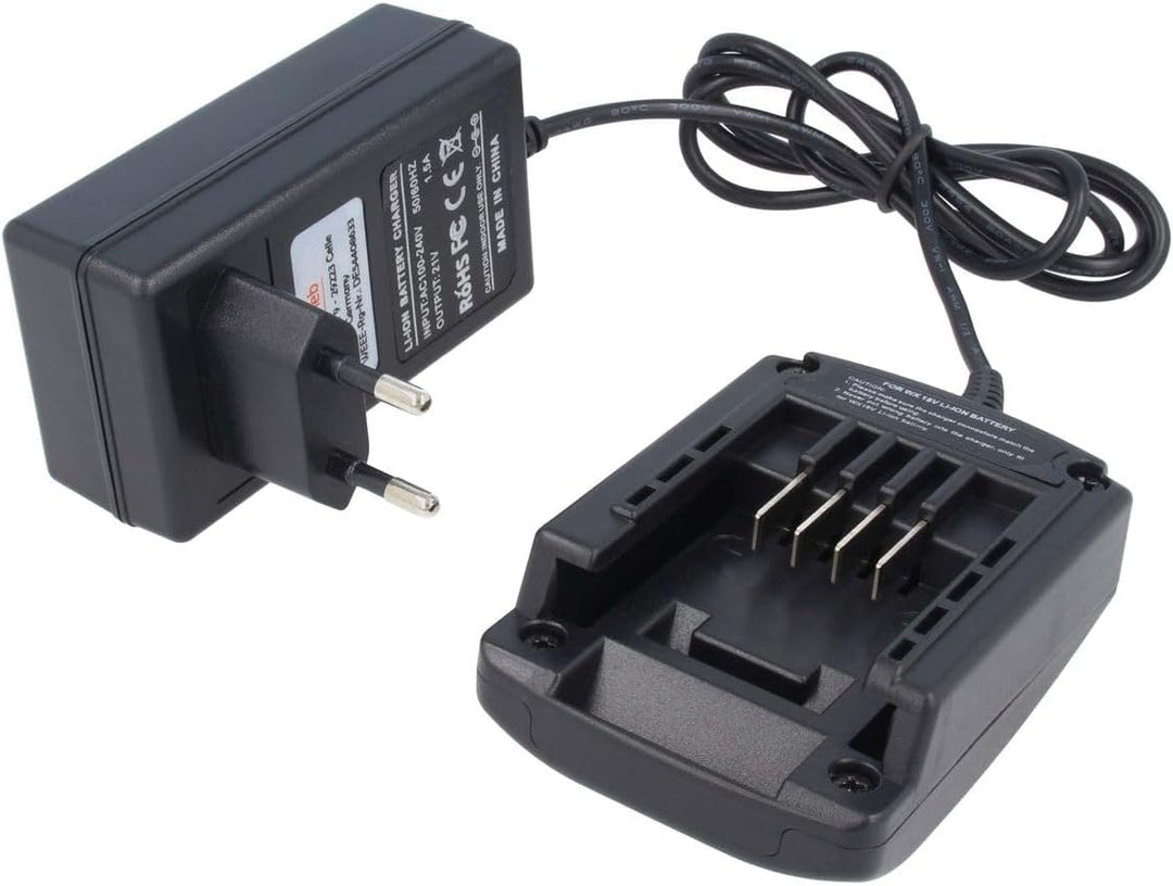 Ladegerät kompatibel mit Worx Li-Ion Werkzeug-Akkus WA3551.1, WX678-21V 1.5A