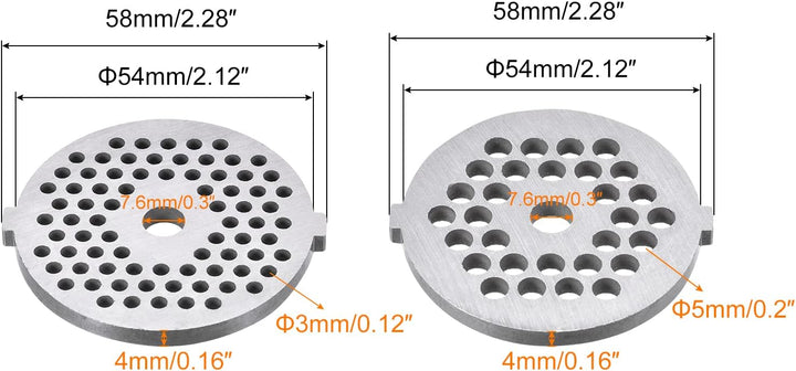sourcing map 1 Satz Fleischwolf Klinge 3mm 5mm 7mm Edelstahlmesser Messerschneider für Fleischwölfe